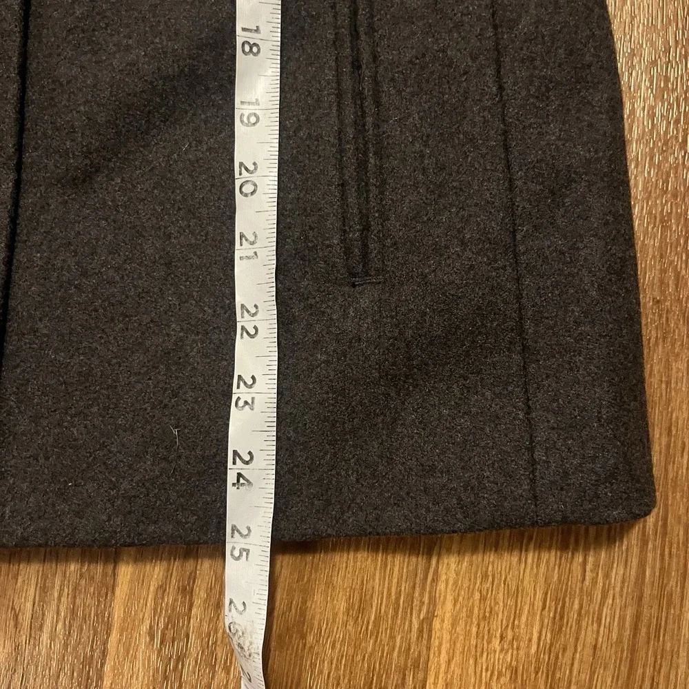 Vintage J. Crew Wool Jacket Men XS Smoke Grey Full‎ Zip Up Classic Pockets